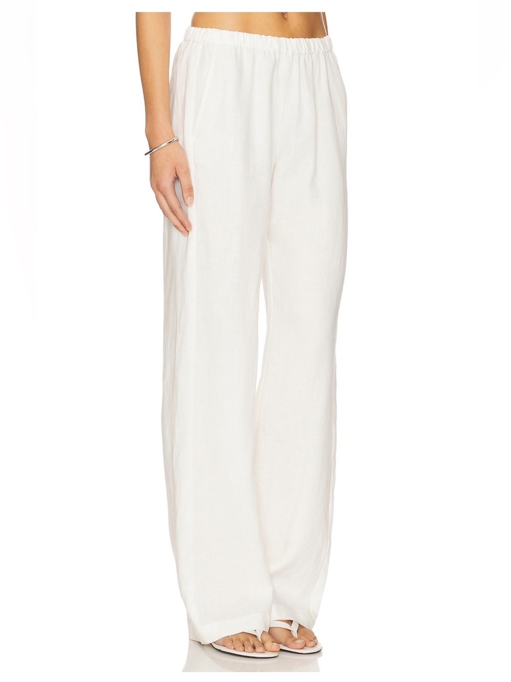 Enza Costa Linen Everywhere Pant Undyed White Size 2/M - Picture 4 of 13